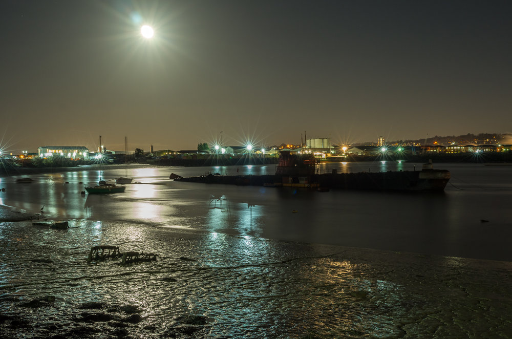 The Russian Submarine in the River Medway, shot from near Strood Pier